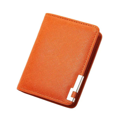 Black Faux Leather Slim Wallet with Multiple Card Slots Business Style for Men Perfect for Business Meetings