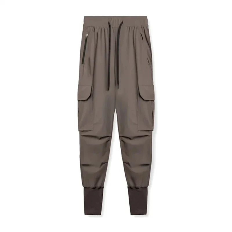 2024 New Men's Cargo Pants Summer Thin Loose Quick-Drying Elastic Leggings Running Training Sweatpants Casual Trend Trousers