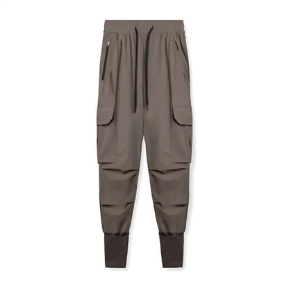 2024 New Men's Cargo Pants Summer Thin Loose Quick-Drying Elastic Leggings Running Training Sweatpants Casual Trend Trousers