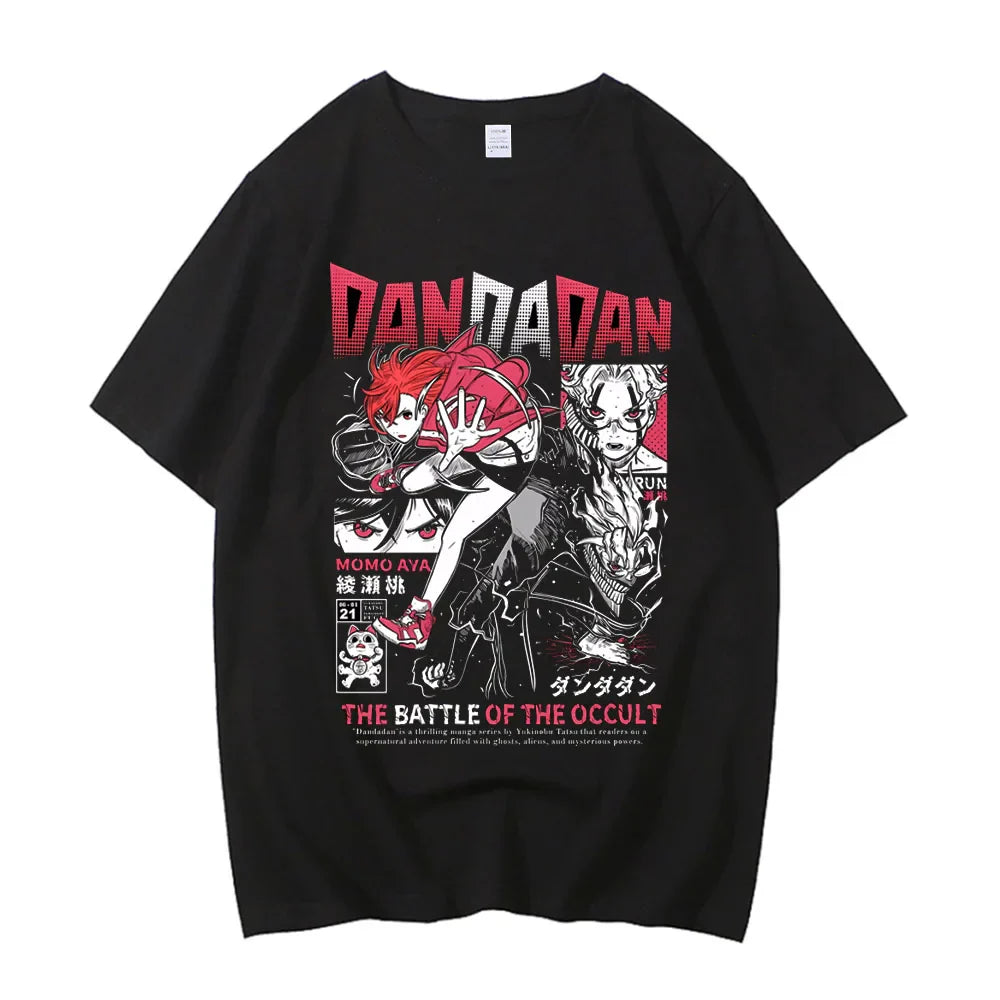 Dandadan Okarun T-shirt Women Japanese Anime T Shirt Cartoon High Quality Cotton Top Unisex Tee Men T-shirt
