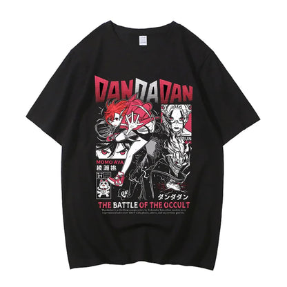 Dandadan Okarun T-shirt Women Japanese Anime T Shirt Cartoon High Quality Cotton Top Unisex Tee Men T-shirt