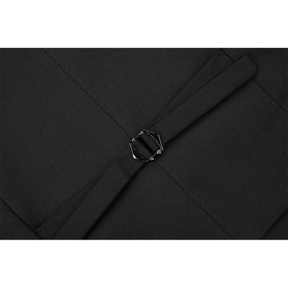 Man Suit Vest Slim V-neck Single-breasted Male Waistcoat Simple Solid Breathable Sleeveless Business Casual Men Vest