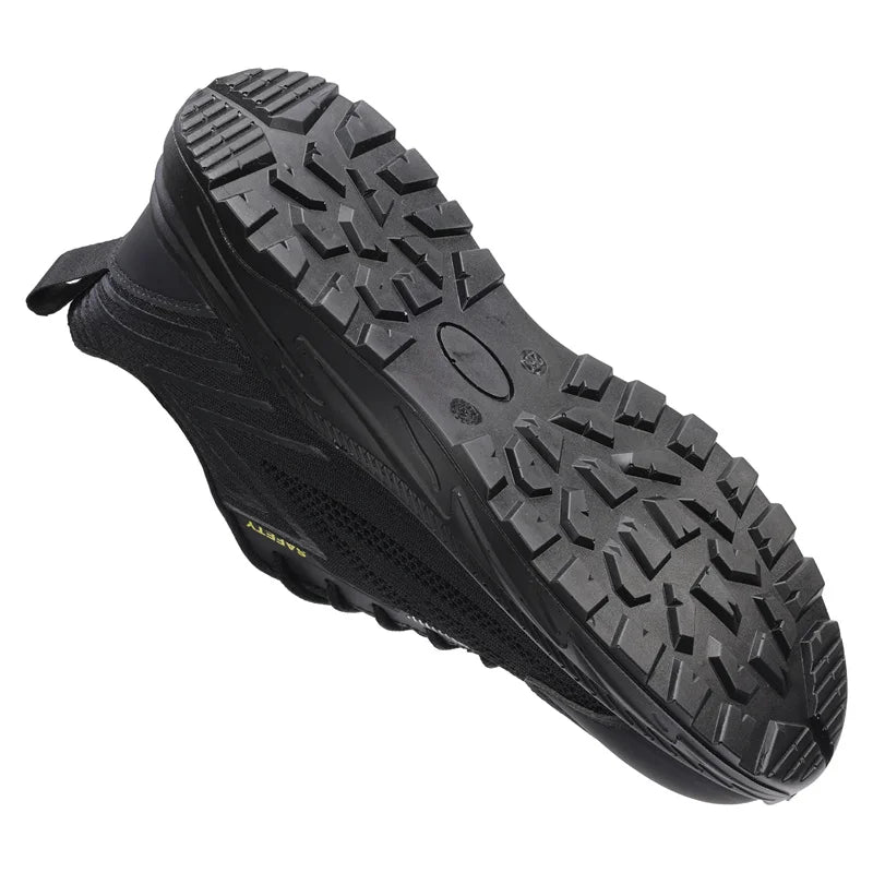 Summer Breathable Men Labor Shoes Lightweight Work Safety Boots Sneakers Anti Nail Indestructible Steel Toe Male Footwear