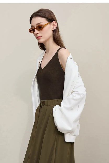 Women's Tank Top 2026 Summer New Solid Color Slim Fit Sleeveless Vest Casual Layering V-Neck Camisole For Women 12642062