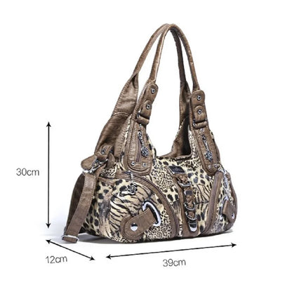Women Handbags Fashion Shoulder Bag Large Black Tote Top-handle Shopping Pack Multiple Pockets Satchel Lady  Purse