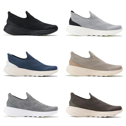 Men's SOFT GO 2 KNIT Slip-on Casual Walking Shoes Cushion Comfy Stable LiNing Mesh Jogging Daily Sports Sneakers AGLV017