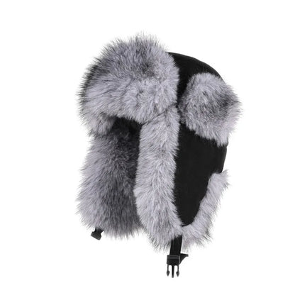 High Quality Winter Imitation Fox Hair Lei Feng Hat for Men and Women Thickened Warm Cycling Ear Protection Russia Bomber Hats