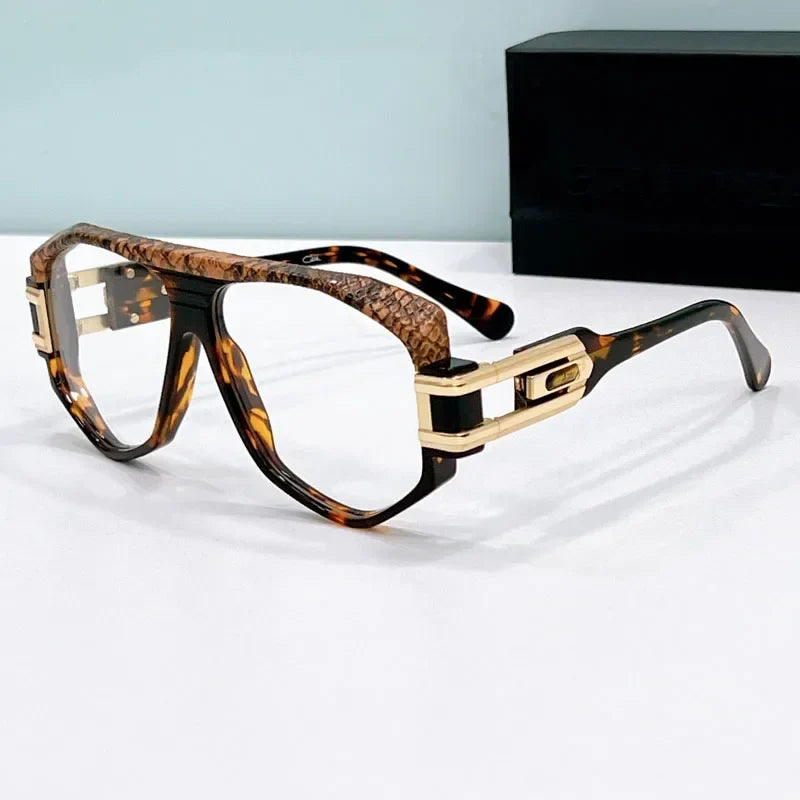 163 luxury designer men's sunglasses  women high quality acetate alloy irregular square frame Prescription eyeglasses fashion