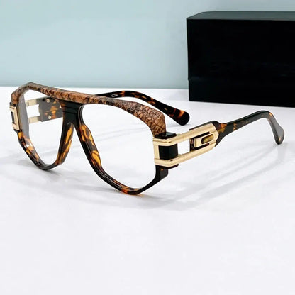 163 luxury designer men's sunglasses  women high quality acetate alloy irregular square frame Prescription eyeglasses fashion
