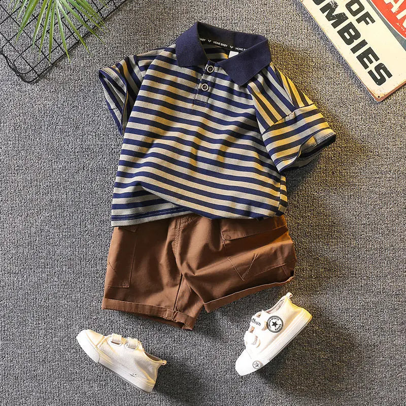 Summer High-Quality Baby Boys Clothes Suits Korean Version Fashion Kids Girls T-Shirt Sets Comfortable Pure Cotton