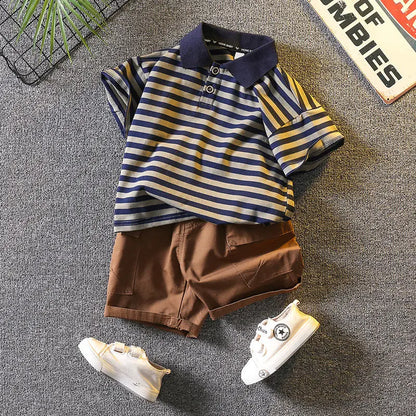 Summer High-Quality Baby Boys Clothes Suits Korean Version Fashion Kids Girls T-Shirt Sets Comfortable Pure Cotton