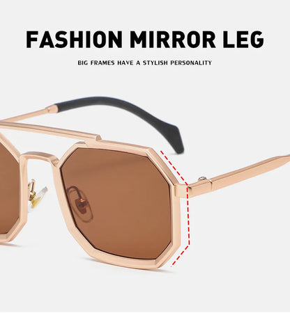 Blue Square Sunglasses For Men Retro Metal Steampunk Sunglasses Women Vintage Fashion Glasses Gafas De Sol Hombre Zonnebril Sun
