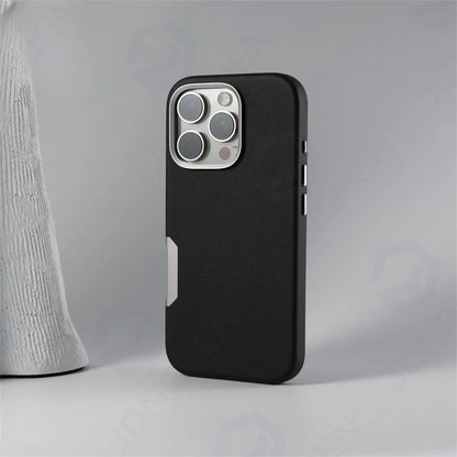 For Magsafe Leather High Quality Alloy Camera Button Magnetic Case For iPhone 16 Pro Max 16pro Wireless Charge Shockproof Cover
