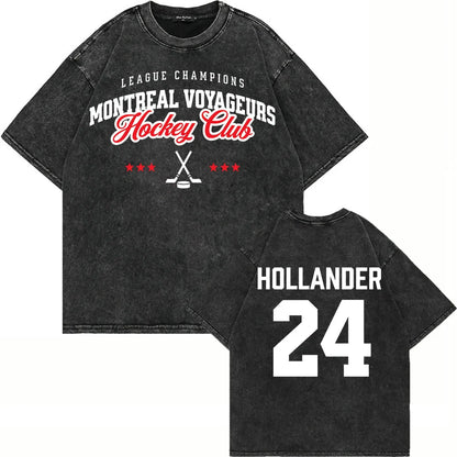 Vintage Washed Heated Rivalry Ilya Rozanov 81 Boston Raiders Tshirt Men Shane Hollander 24 Montreal Metros 100% Cotton Tees Tops