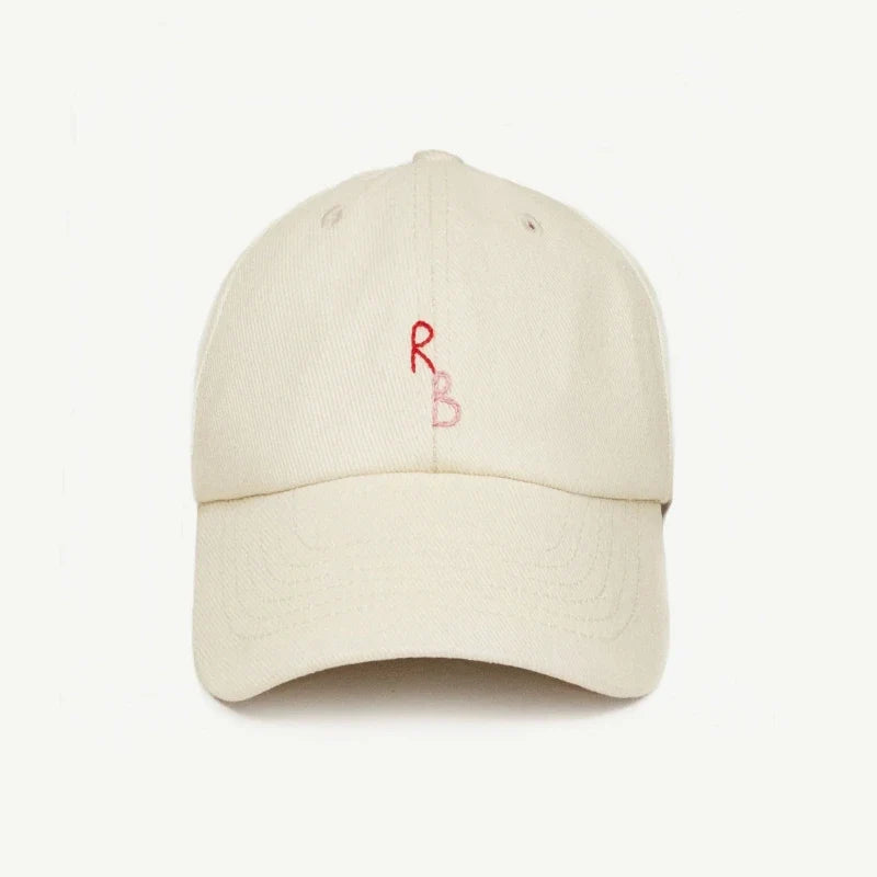 Casual Monogram Cotton Baseball Cap for Men and Women Hand-Dyed Soft Fabric Dad Hat with Hand-Embroidered Letters