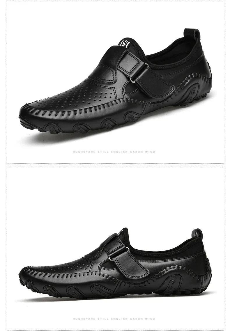 Fashion Loafer Shoes Men Genuine Leather Soft Comfy Slip-on Moccasins Handmade Man Casual Shoes Drive Walk Luxury Leisure