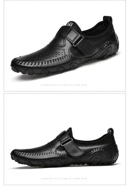 Fashion Loafer Shoes Men Genuine Leather Soft Comfy Slip-on Moccasins Handmade Man Casual Shoes Drive Walk Luxury Leisure