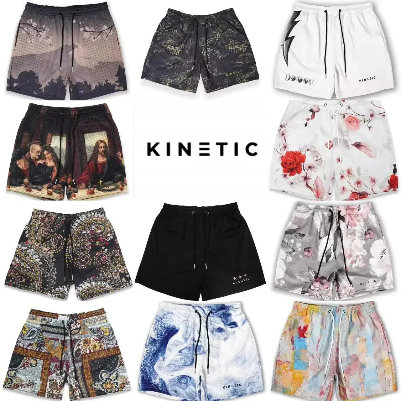 Summer Mens Sports Gym Fitness Running Basketball Short Pants Quick Dry Mesh Trend Jogger Beach Casual Motorcycle Shorts