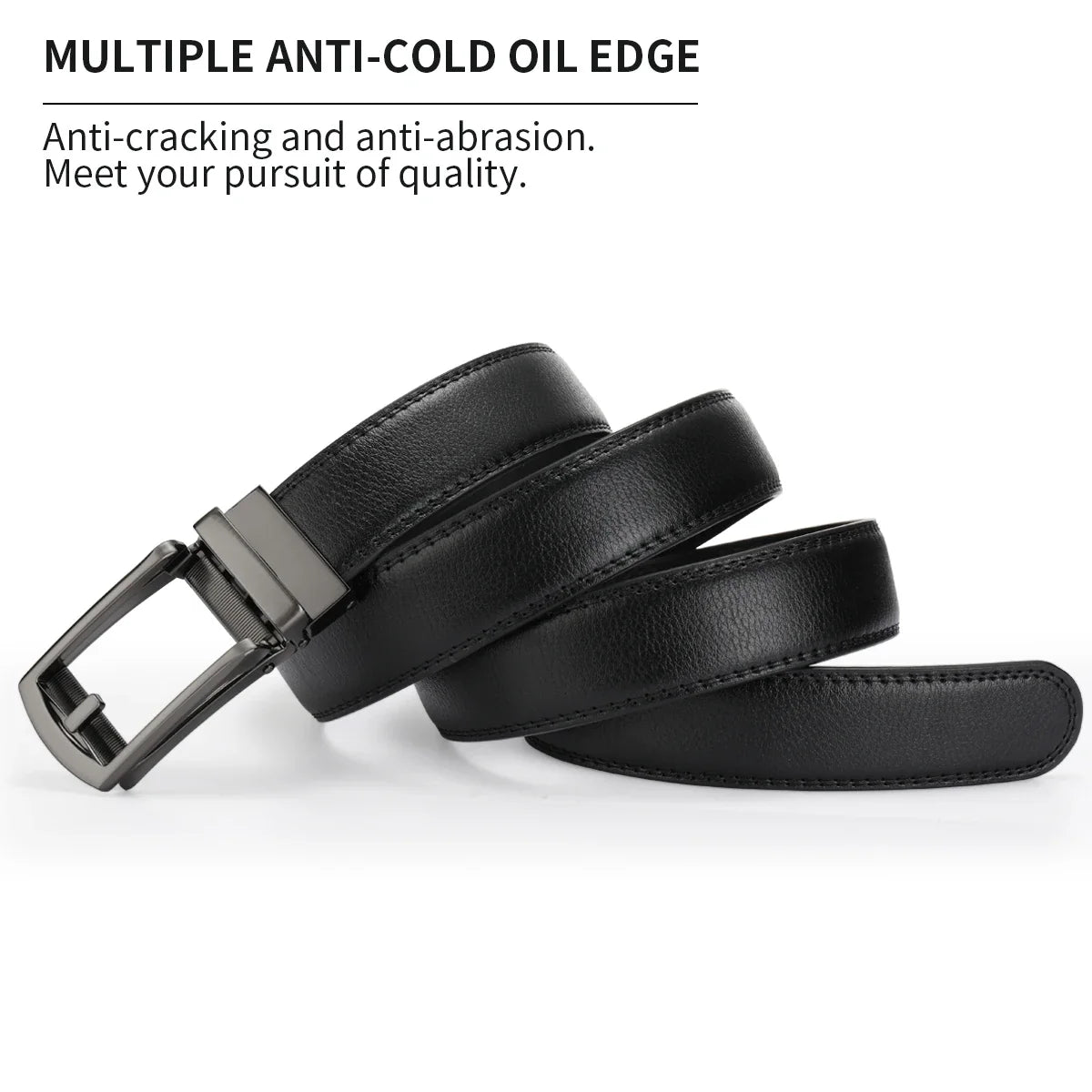 Men's automatic buckle waistband, adjustable without holes, suitable for office and daily casual wear