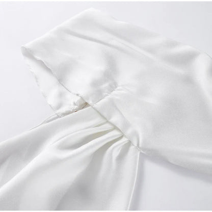 Elegant Ribbon Halter Dress Women Solid Off Shoulder Sleeveless Backless Slim Maxi Dresses 2025 Summer Autumn Party Robes Lady