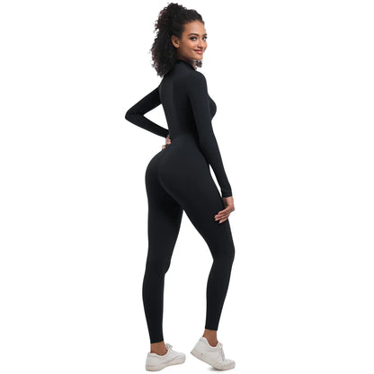 Women's Jumpsuit Women's Sports Shapewear Seamless Slim Fit Long Sleeve Sports Bodysuit  Fitness Sports Bodysuit Yoga Suit