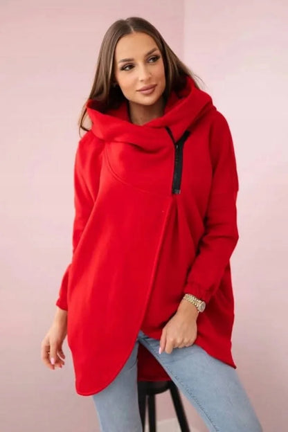 2025 Autumn and Winter Fashion New Women's Sports Loose Velvet Hoodie Zipper Long Sleeve Warm and Cold Proof Hoodie Coat