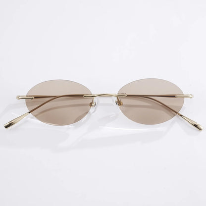 Fashion Frameless Women Polarized Sunglasses Travel Photography Sunglass Pure Titanium Frame Men Punk Sun Glasses Shades UV400