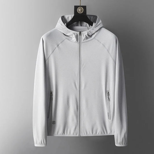UPF50+ Summer UV Protection Hoodie Unisex Skin Coat Breathable Ice Silk Outdoor Sports Couple's Beach Street Lightweight Jacket