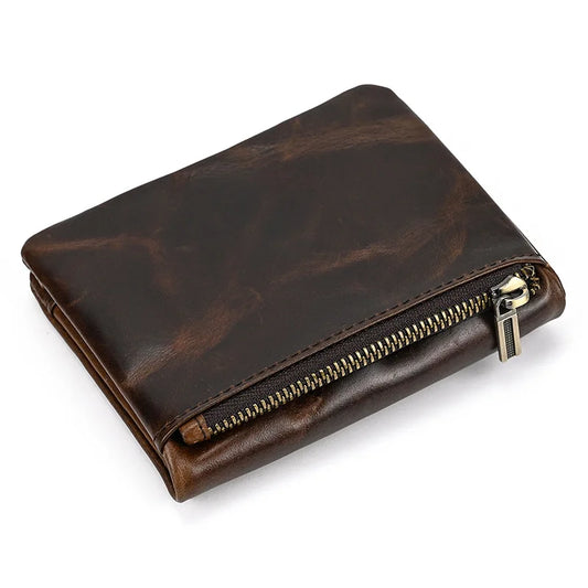 Porte-cartes pour homme Geestock Portefeuille homme Rfid Porte-cartes de crédit d'identité Portefeuille court Mode Multi-cartes Rétro Portefeuille à monnaie en cuir de vachette Portefeuille décontracté