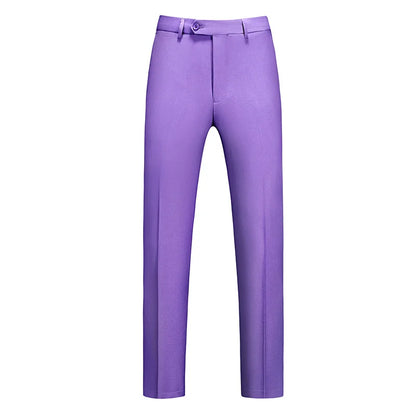 19 Color High Quality Men's Solid Color Slim Fit Suit Pants 2025 Fashion Formal Business Social Groom Wedding High End Trousers