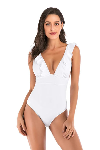 2023 One Piece Swimsuit Women Ruffle Swimwear Push Up Monokini Bodysuit Swimsuit Female Bathing Suit Summer Beach Wear