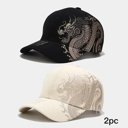 Chinese Style Dragon Pattern Baseball Hat For Men And Women, Versatile National Tide Cap, Hip Hop Hip Hop Skateboarding, Cool