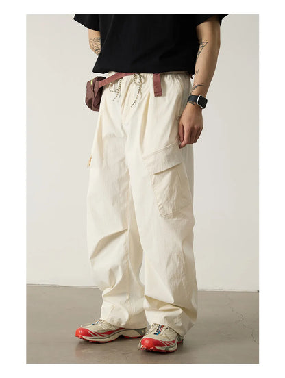 Unisex Outdoor Quick Dry Lightweight Techwear Hiking Cargo Pants Loose Fit Casual Sports Spring Summer Thin Long Pants Trendy