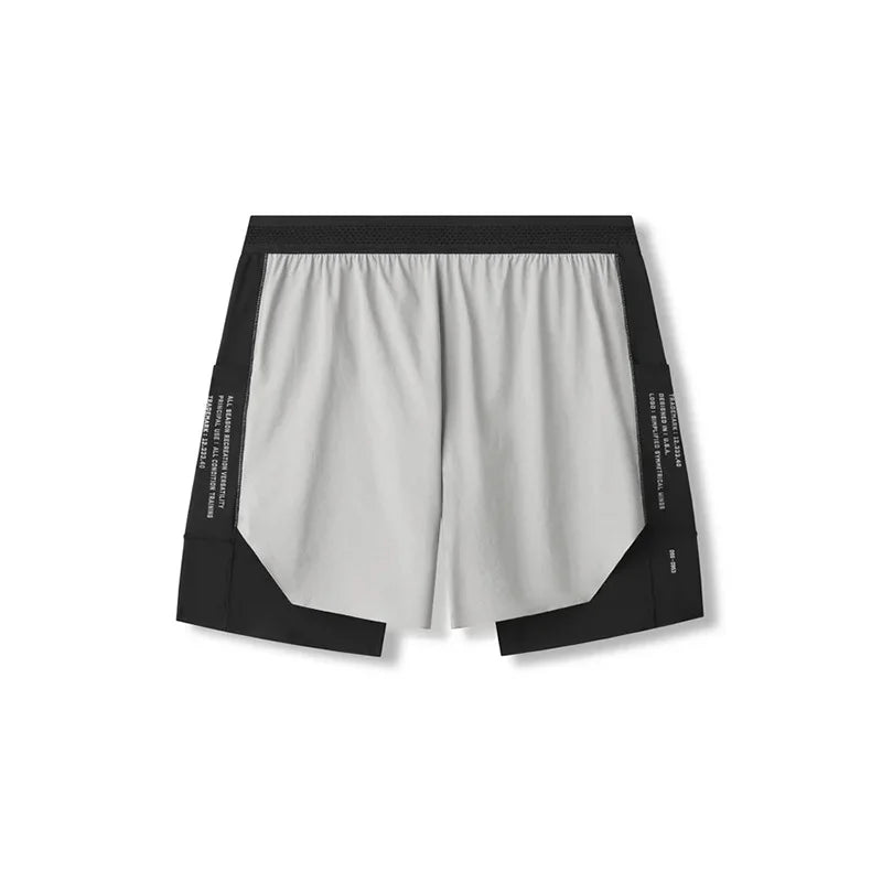 Men's Gym Shorts 2 in 1 Quick Dry Running Shorts Basketball Jogger Summer Fitness Workout Short Pants Bodybuilding Activewear