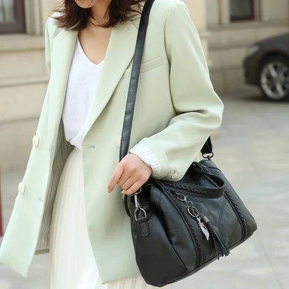 Sac A Main Soft PU Leather Luxury Handbags Women Bags Designer Ladies High Quality Tassel Crossbody Bags Shopper Tote