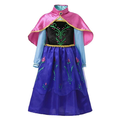 Children Costume Girl Dress Halloween Princess Cosplay Party Rapunzal Anna Elsa Birthday Clothes