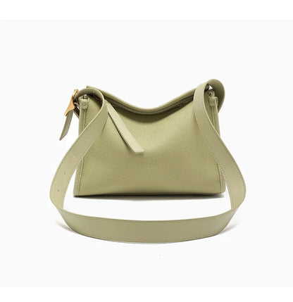 Women's Natural Cow Genuine Leather Shoulder Bags Ladies Retro Fashion Cowhide Crossbody Bag Female Casual Commuting Bag