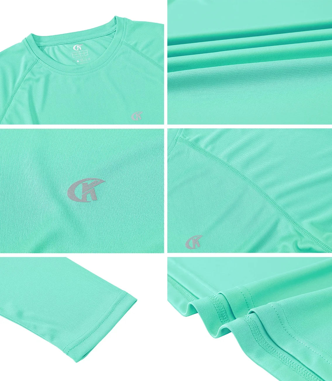 Men UPF 50+ Long Sleeve T-Shirt, Rash Guard Breathable Tops, Pullover Shirt for Sport Fishing Hiking Running Beach Surfing