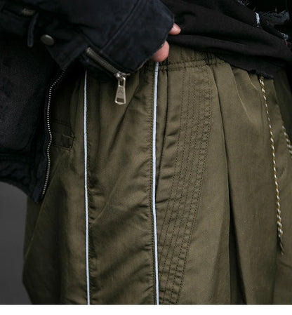 Korean Streetwear Waterproof Outdoor Utility Cargo Pants For Men Quick Dry Adjustable Hem Oversized Sport Casual Pants Trendy