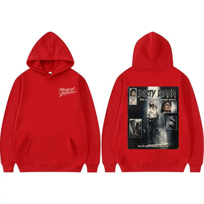 Michael Jackson Dirty Diana Hoodie King of Pop Bad Era Rock Sweatshirts Men Women Fashion Hip Hop High Quality Hoodie Streetwear