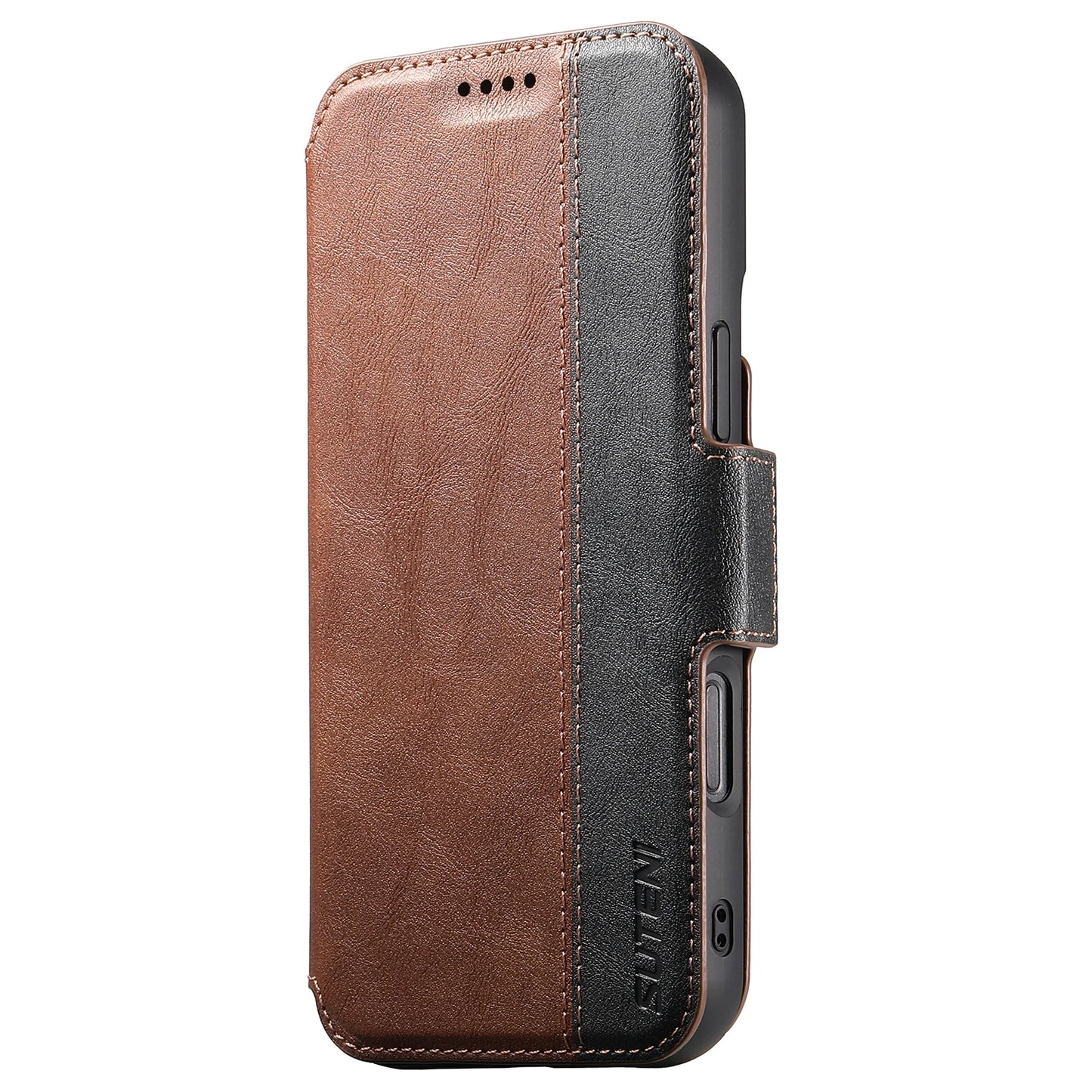 Faux Leather Wireless Charging Card Holder Stand Wallet Magnetic Flip Cover Phone Case For iPhone 16 Pro Max 15 Plus 14