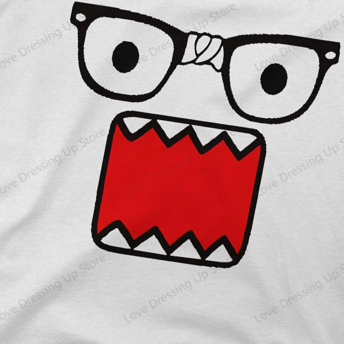 Domo Kun Print Funny Short Sleeved T-shirt Men Women Versatile  Couple Tops