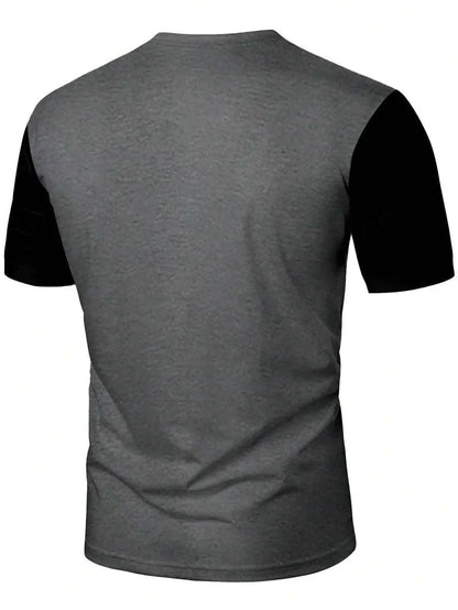 A men's personalized pattern printed short-sleeved T-shirt for comfortable and breathable summer wear