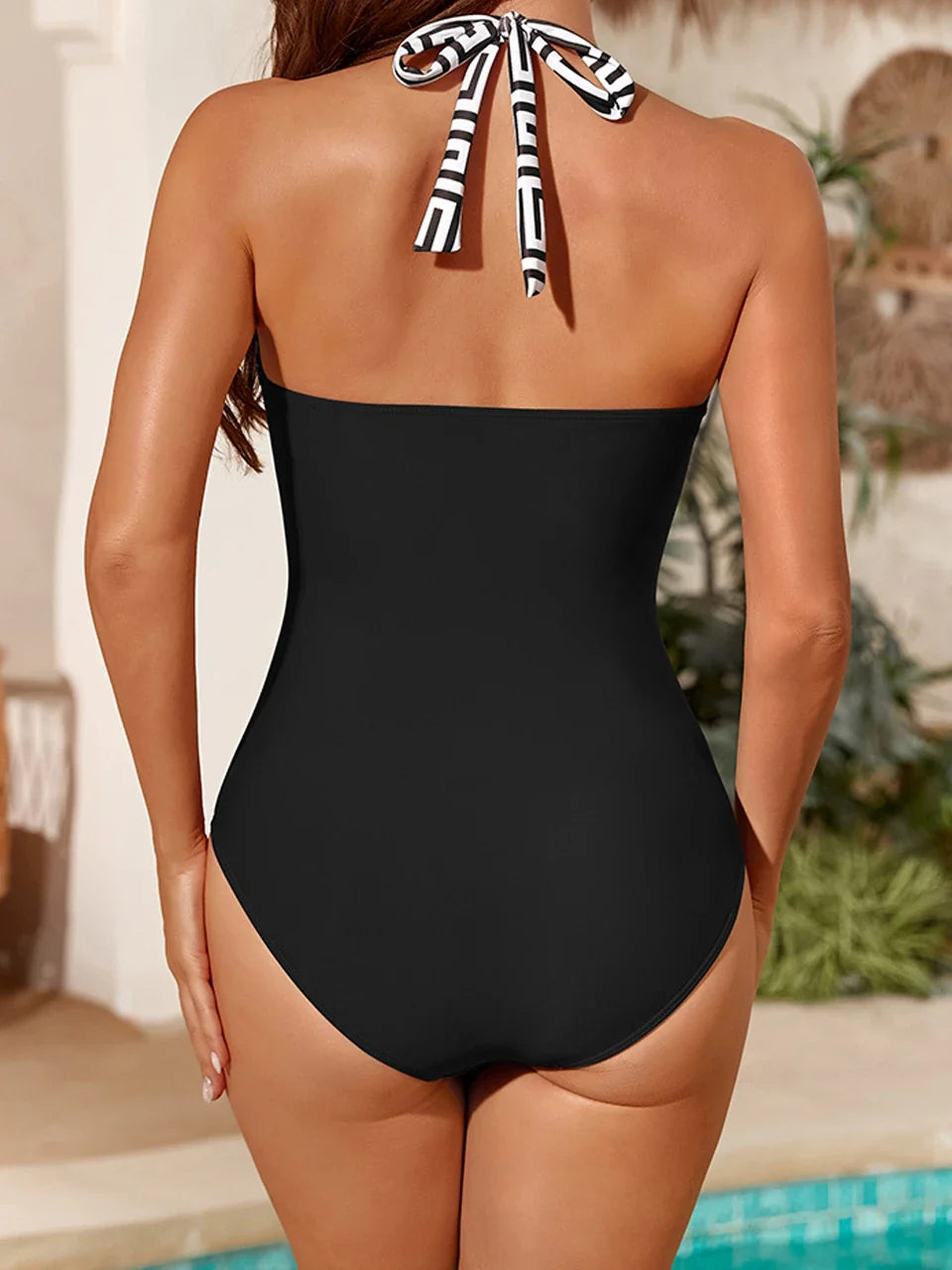One Piece Solid Swimsuit Women 2026 Plain Ruched Swimwear Slim V Neck Bodysuit Female Bathers Bathing Swimming Swim Beach Summer