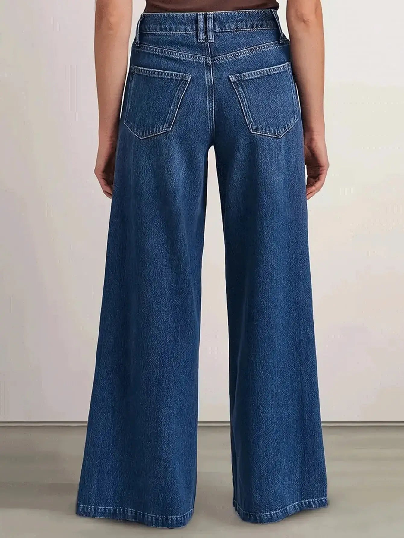 Women's Relaxed Fit Wide Leg Jeans - Versatile and Comfortable Denim Trousers for Casual Style