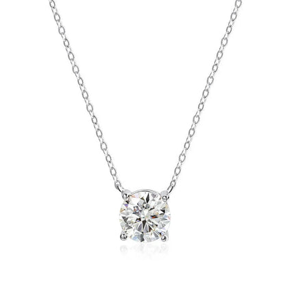 1-5CT Rose Gold Color Moissanite Necklace for Women D Color Sparkling Classic Lab Diamon Pendant Sterling Silver 925 100%