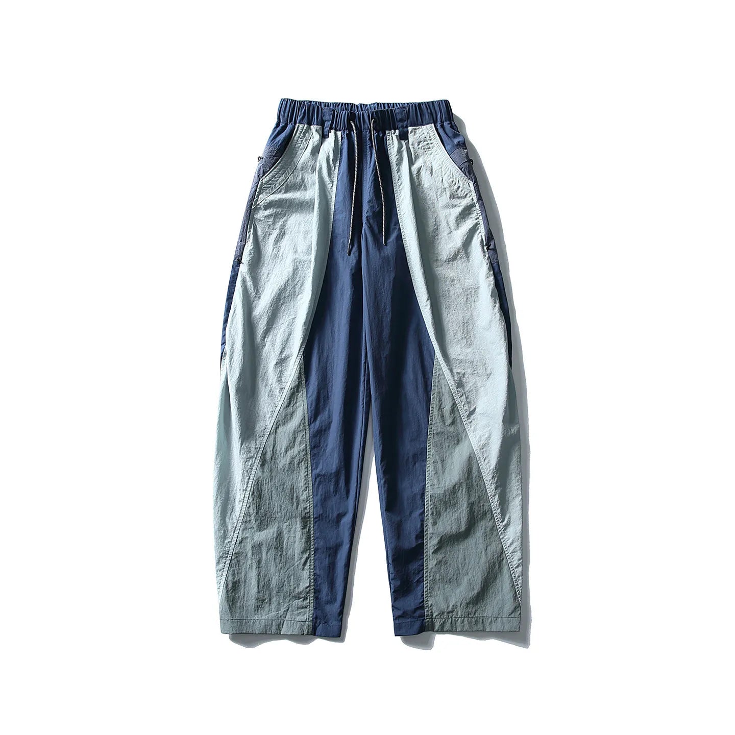 Men Outdoor Lightweight Quick Dry Ultra Loose Casual Splice Wide Leg Techwear Track Cargo Pants Women Streetwear Baggy Trousers