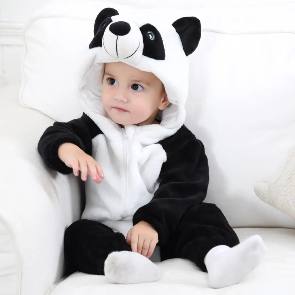 Cute Monkey Tiger Dinosaur Cosplay Costumes Boys Girls Toddler Animal Jumpsuit Baby Rompers Infant Clothes Pyjamas Kids Kigurumi