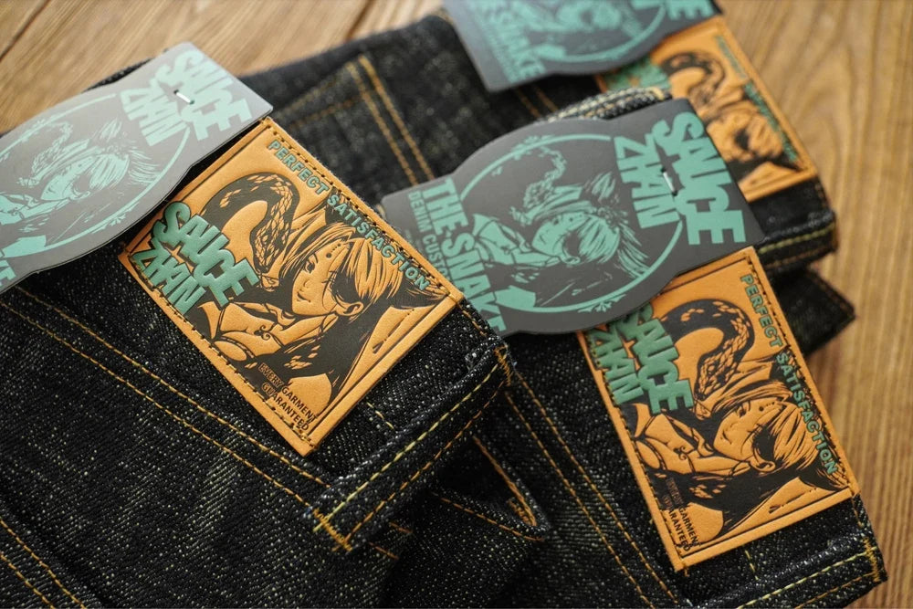 Mens Jeans Sanforized Selvedge Denim Jeans Limited EditionDouble-sided Dyeing 66 Fit 20 Oz