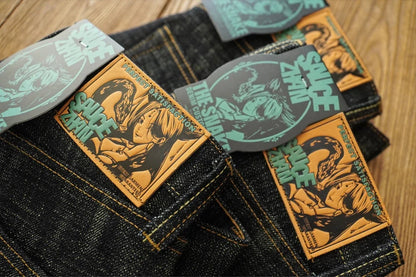 Mens Jeans Sanforized Selvedge Denim Jeans Limited EditionDouble-sided Dyeing 66 Fit 20 Oz